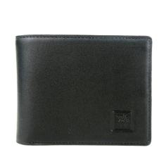 David Jones Dompet Pria Kulit Asli Polos model tidur / horizontal kupu - kupu 1116 Hitam ( Slot Kartu Banyak DJ 5186 )