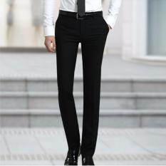 Nusantara Jeans Celana Bahan Pria Formal Kantoran Premium Kuality Slim Fit - Hitam