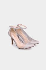 De Velvet High Heels Sepatu Hak Tinggi Wanita  Tiffany Grey Diskon discount murah bazaar baju celana fashion brand branded