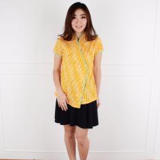 De Voile Atasan Batik Wanita Befina Side Btn (Yellow)