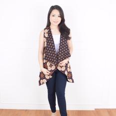De Voile Cardigan Batik Wanita Misotel FB Out (Navy)