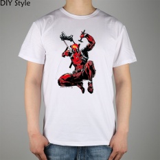 DEADPOOL PULL KATANA Short Sleeve T-shirt Top Lycra Cotton Men T Shirt New DIY Style Men's Fashion Round Neck T-shirt Short Sleeve Male White