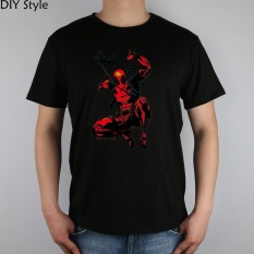 DEADPOOL PULL KATANA Short Sleeve T-shirt Top Lycra Cotton Men T Shirt New DIY Style (Black)