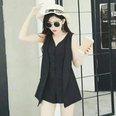Debbie Gallery Blouse Tanpa Lengan FS0275 - HITAM / Baju Rompi / Kemeja Yukensi Wanita / Rncardyrompi