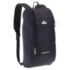 Decathlon Quechua Arpenaz 10 L Day Hiking Backpack - Hitam / Abu-abu tua Tas Rangsel Gunung Sepeda Lari Sekolah