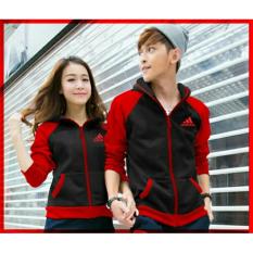 DeCouple Jaket Pasangan Wanita dan Pria Model A / Jacket Couple / Jaket Sepasang / Jacket Girl & Jaket Pria LC - Hitam