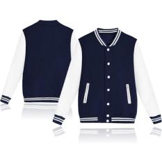 DEcTionS Jaket Distro Sweater Baseball Varsity Polos - Navy