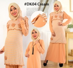 DeKaCo Gamis Muslim Spandek Simpel Cantik DK004 Cream