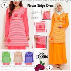 DeKaCo Gamis Muslim Spandek Simpel Cantik DK004 Orange