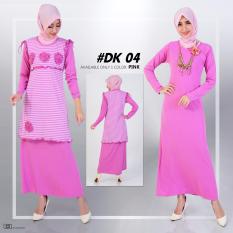 DeKaCo Gamis Muslim Spandek Simpel Cantik DK004 Pink
