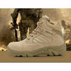 Delta Sepatu Army Tracking Shoes Tactical Pendek - Coklat