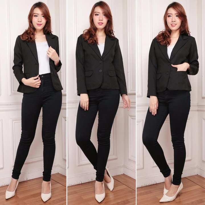 Blezer Wanita Fashion Pakaian Jaket Rompi  Blazer  Jas 