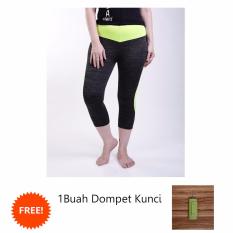 Detail produk Ronaco Celana Senam Zumba Pants Celana Aerobik Celana Yoga Import – Abu strip Hijau - CSI 003