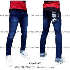 DFS-784 VICTORY DENIM Celana jeans denim skinny / slimfit / pensil pria – BIOWASH SCRUB