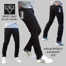 DFS Celana jeans denim skinny / slimfit / pensil pria – HITAM NAOMI