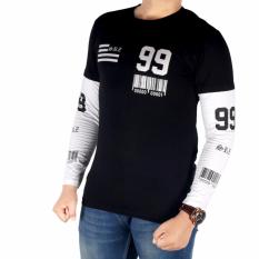 Dgm_Fashion1 Baju Kaos Distro Combinasi Hitam dan Putih/Kaos Men/T-Shirt Man/Kaos Polos/Kaos Distro/Kaos Casual/Kaos Polo/Kaos Combet/Baju Kaos Pria/Kaos Young Lex/Kaos Long Line/Kaos Baseball NA 5263 Hitam dan Putih