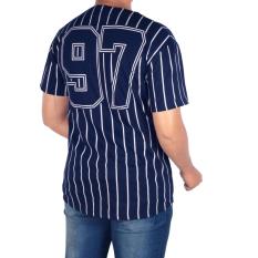 Dgm_Fashion1 Kaos Baseball Navy indians/Baju Kaos Distro Yuang Lex/Kaos Pria Combinasi/Kaos Long Line/Kaos Distro/Kaos Hitam/Kaos Casual/Kaos Oblong/Kaos Polos/Kaos YOGS/Kaos Baseball/Kaos Swag NX 5400
