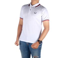Dgm_Fashion1 baju kaos kerah pria/ Kaos Polo Pria Kerah Sanghai/Kaos Polo Kerah Sanghai/Polo Kerah/Kaos Polo Pria Sanghai KombinasiKaos PoloShirt Pria/Polo men/Kaos Polo/Polo Kaos/Kaos Polo Six IA 5175 Putih