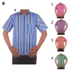 Dhala Baju Kemeja Hem Batik Pria Modern Tangan Pendek Mas Cip - (Tersedia 5 Warna)