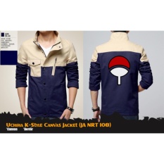 Digizone Jaket Canvas Korean Style Uchiha Anime Naruto (JA NRT 108) Best Seller - Cream/Navy