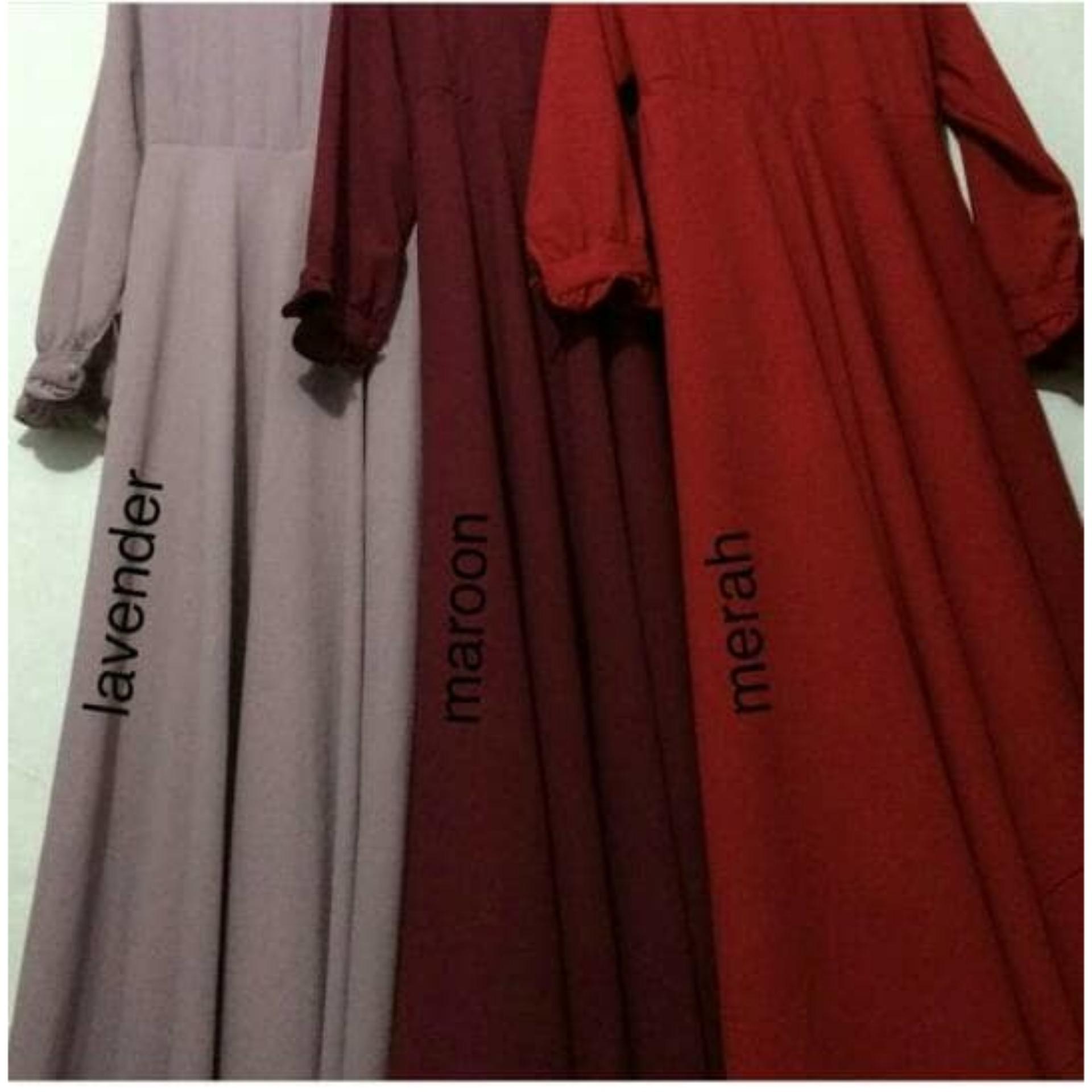 Adzra Diskon !!! Sale!!! PROMO Gamis Murah/Gamis syar'i/Busana muslim wanita Bubblepop polos premium