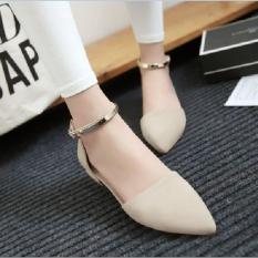 diskon sepatu wanita Flat Shoes Tali Gold SDB54