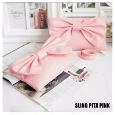 Amelia Olshop - Diskon Tas Sling Pita Wanita - Pink