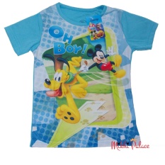 Disney Original T-shirt Mickey & Pluto (L. Blue)