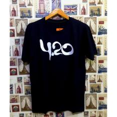 Disro Collection - Kaos Distro T-Shirt Distro Fashion 100% Soft Cotton Combed 30s Kaos Pria Kaos Fashion Baju Distro T - Shirt Gambar 4:20 Kartun Marvel Sablon Plastisol Atasan Pria Wanita Katun Simple Keren Cowo Cewe Pakaian Distro - Kaos Hitam