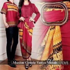 Distributor Couple Muslim - Baju Muslim Online - Muslim Couple Vanya Merah