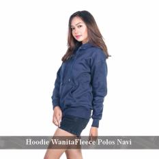 Distributor Jaket Murah - Sweater Hoodie Online - Hoodie Wanita Polos Navi Fleece