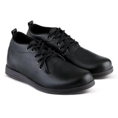 Distro Bandung VR 065 Sepatu Formal Casual Pria Kulit Sintetis - Hitam