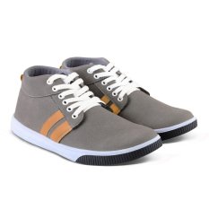 Distro Bandung VR 066 Sepatu Boot Casual Pria Sneaker - Abu komb