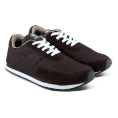 Distro Bandung VR 092 Sepatu Sneaker Olahraga Lari dan Joging - Coklat