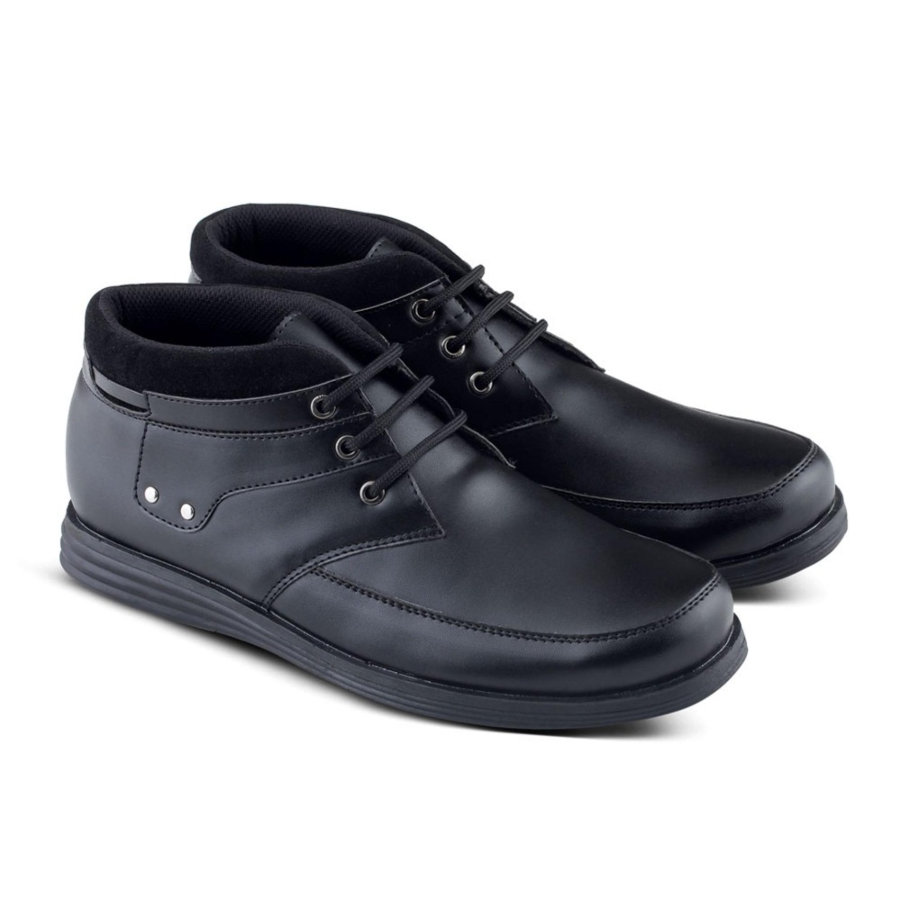 Sepatu VD 488 Sepatu Boots Formal Pantofel Pria Untuk Kerja dan Kantor Kulit Sintetis - Hitam