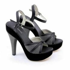 Distro...Higheels pesta wanita hitam-sepatu panggung artis terbaru grc