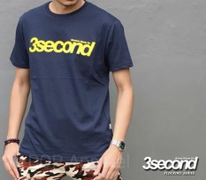 Distro/Kaos/Baju/T-Shirt/3SECOND YELLOW FLOCKING SERIES