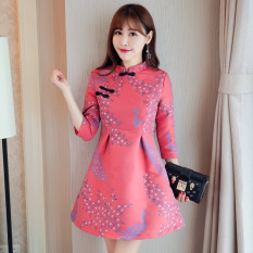 Ditingkatkan Rok Cheongsam Cina atau Bagian Panjang (Gambar Warna) Baju Wanita Gaun Wanita Gaun Wanita