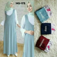 Diva Set/Setelan Rok Kodok Panjang Dan Inner Kaos/Busana Muslim Lebaran Hijab Remaja Murah
