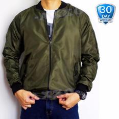 Divajaya shop-jaket bomber pria hijau army bolak balik