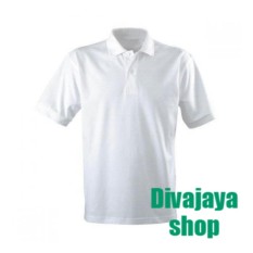 Kaos Polos polo Kerah model terbaru/murah Pria/wanita100% Cotton Pique - Putih Divajaya shop