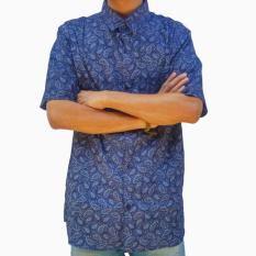 Divisi Flannel kemeja Batik Pria Lengan Pendek Casual