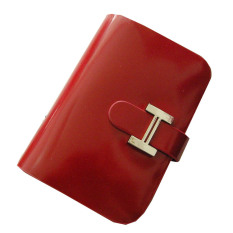 Dixon Imut Kulit Paten Dompet Wanita Dompet (Shun Merah Tua)