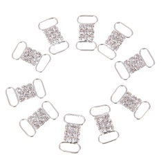 Kerajinan Tangan DIY Aksesoris Pakaian Bikini Rhinestone Tombol (Perak)-Intl (Int: Satu ukuran)
