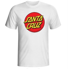 DIY Santa Cruz Mens Fashion Putih T Shirts Sepeda Gunung Kapas Lengan Pendek T-Shirt #4-Intl
