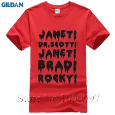 Diy T Shirt Janet, Brad, Dr. , Frank N Furter, Horror, Musical, Mens Short T-Shirt red