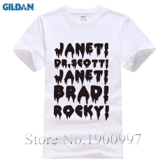 Diy T Shirt Janet, Brad, Dr. , Frank N Furter, Horror, Musical, Mens Short T-Shirt white