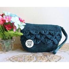 Djogja Craft Dompet Rajut Triple Sisik - Hijau Tua