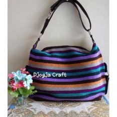 Djogja Craft Tas Rajut Ring Gradasi Pelangi - Dominan Ungu