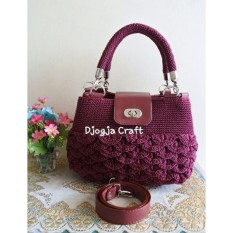 Djogja Craft Tas Rajut Webe Sisik - Maroon